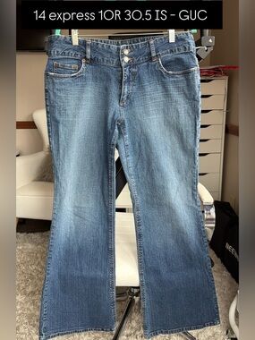 Express Y2K Seffaro flare jeans